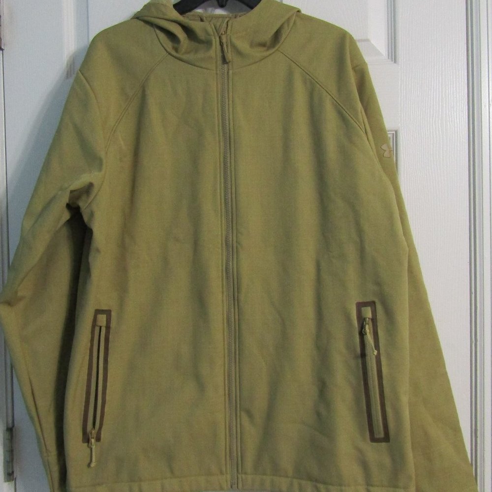 Under Armour UA Storm soft shell  Full zip Jacket Men’s Large Yellow/ Green